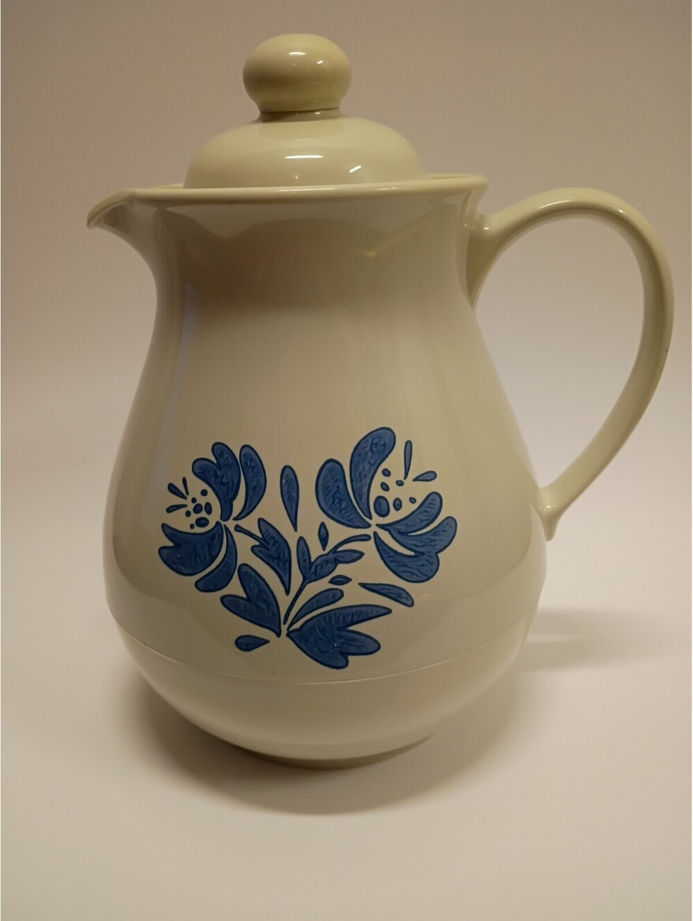 Pfaltzgraff Yorktown Thermal Coffee Carafe W/Blue Floral Pattern & Lid